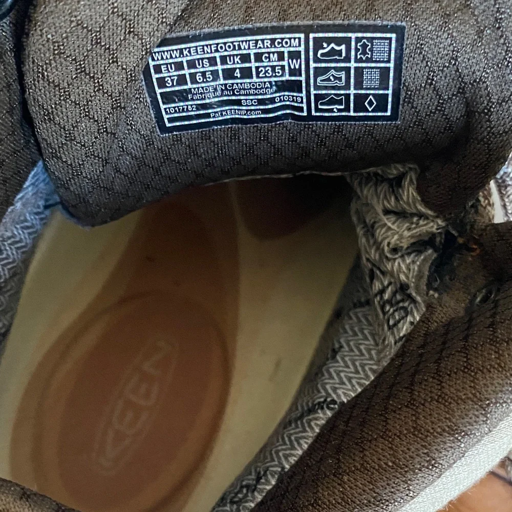 KEEN Womens Leather Hiking Boots Size 6.5US Waterproof Outdoor Boots Orange Gray - Picture 7 of 11